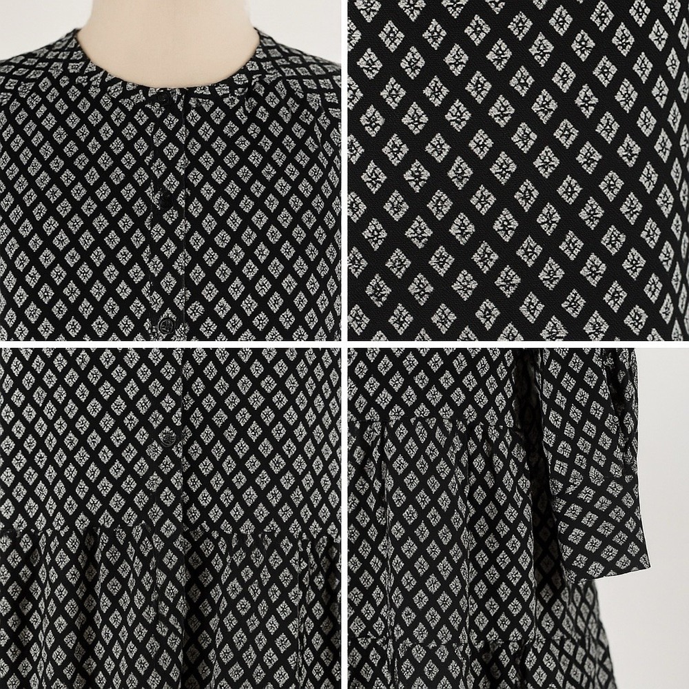 Joie Sz S Hagi Caviar Drop Waist‎ Dress Floral Office Party Black Wedding $159 - Picture 7 of 11